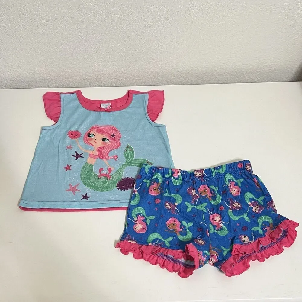 Carter's Gymboree Gap Mermaid Hawaii Pajamas Lot of 7 2-Pc Sets Girls Size 2T